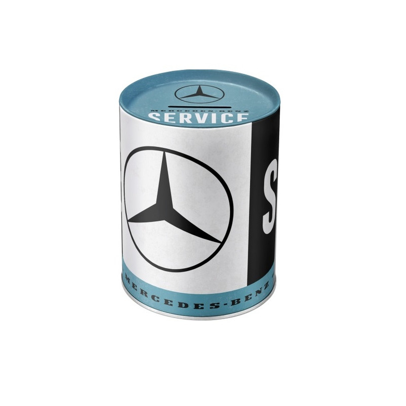 1x Mercedes-Benz spaarpot zwart 14 x 11 cm