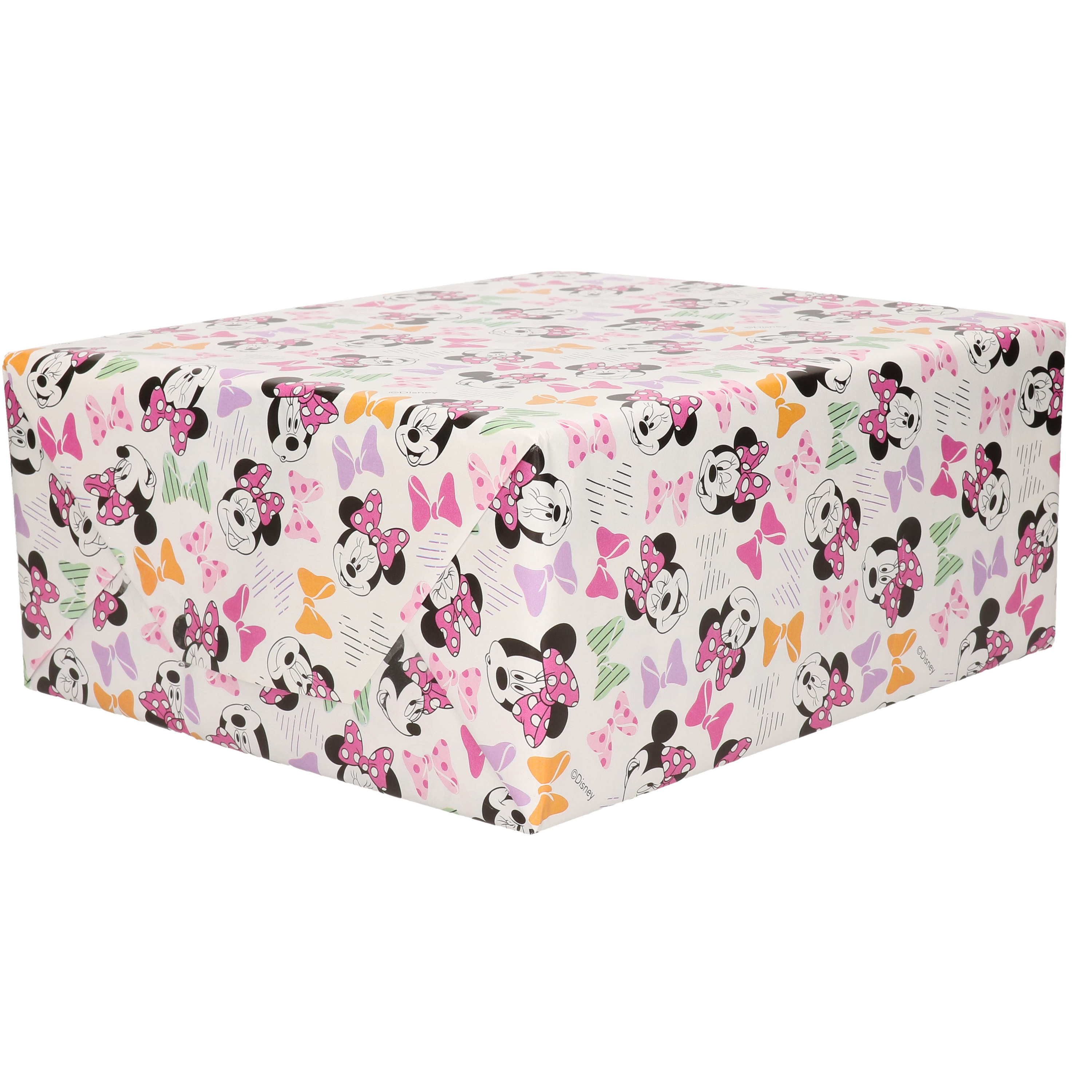 1x Rollen inpakpapier/cadeaupapier Disney Minnie Mouse met haar strikjes roze 200 x 70 cm