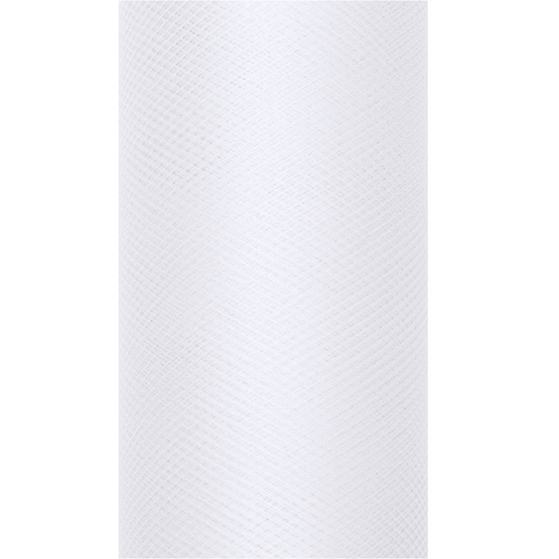 1x Witte tulestof/gaatjesstof rol 15 cm x 9 meter cadeaulint verpakkingsmateriaal
