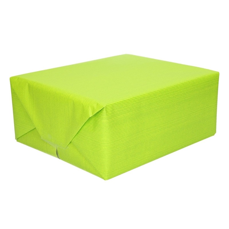 Cadeaupapier lime groen 200 x 70 cm kraftpapier