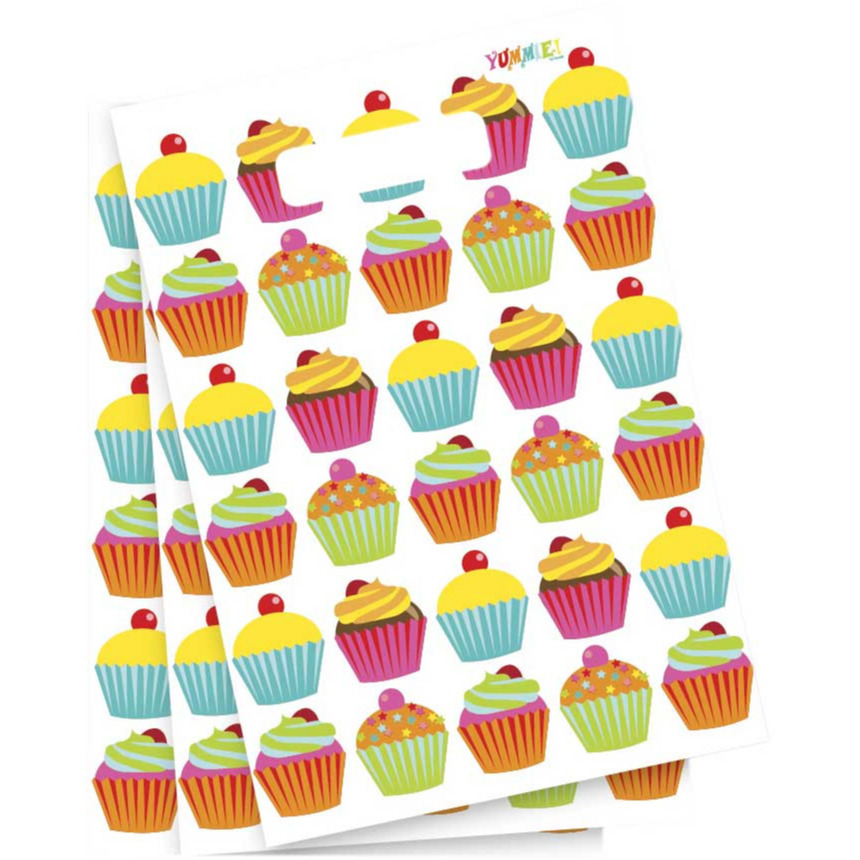 Cupcake thema feestzakjes 6x stuks
