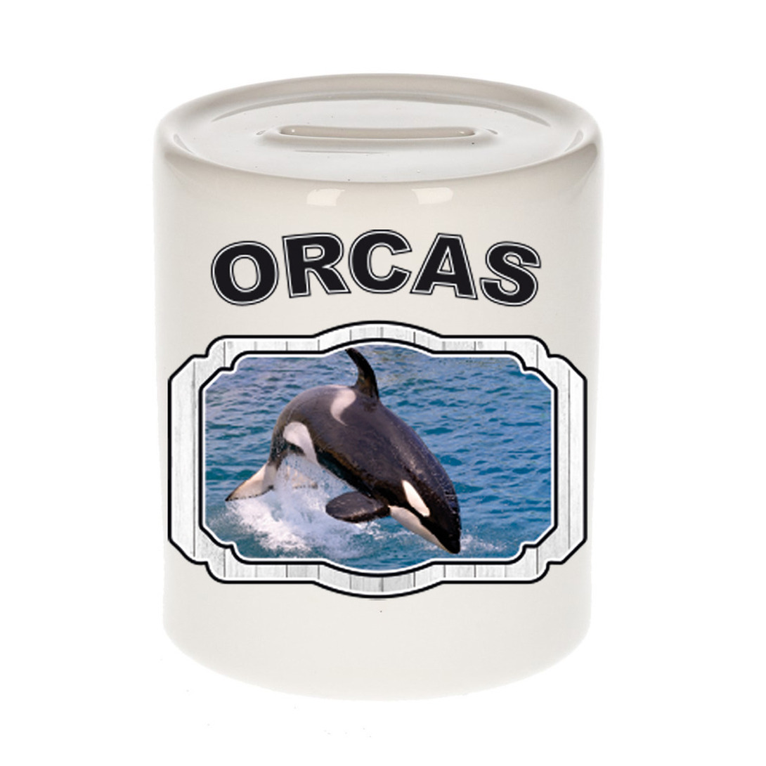Dieren liefhebber grote orka spaarpot orka walvissen cadeau