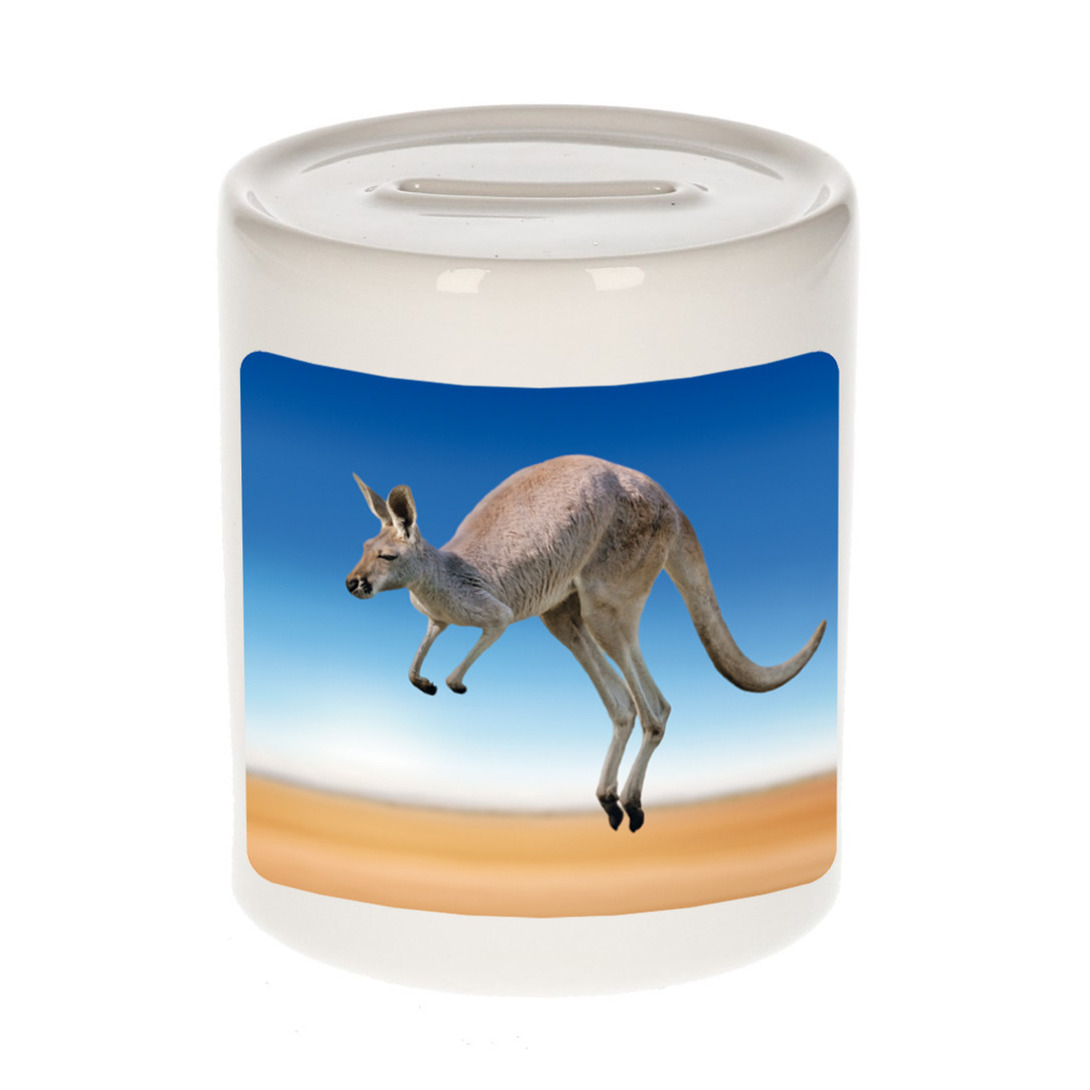 Foto kangoeroe spaarpot 9 cm Cadeau kangoeroes liefhebber