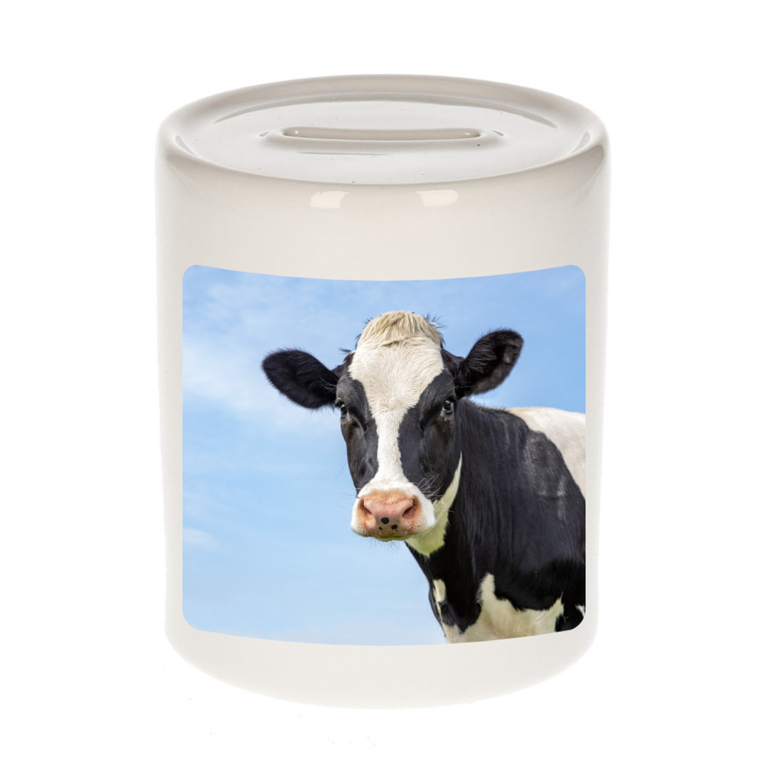 Foto koe spaarpot 9 cm - Cadeau koeien liefhebber