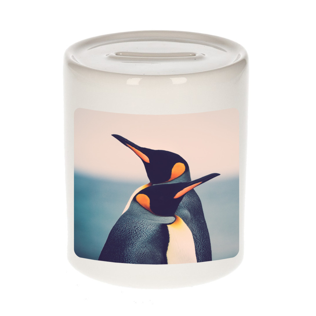 Foto pinguin spaarpot 9 cm - Cadeau pinguins liefhebber