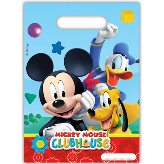Mickey Mouse kinder verjaardag thema feestzakjes 6x stuks