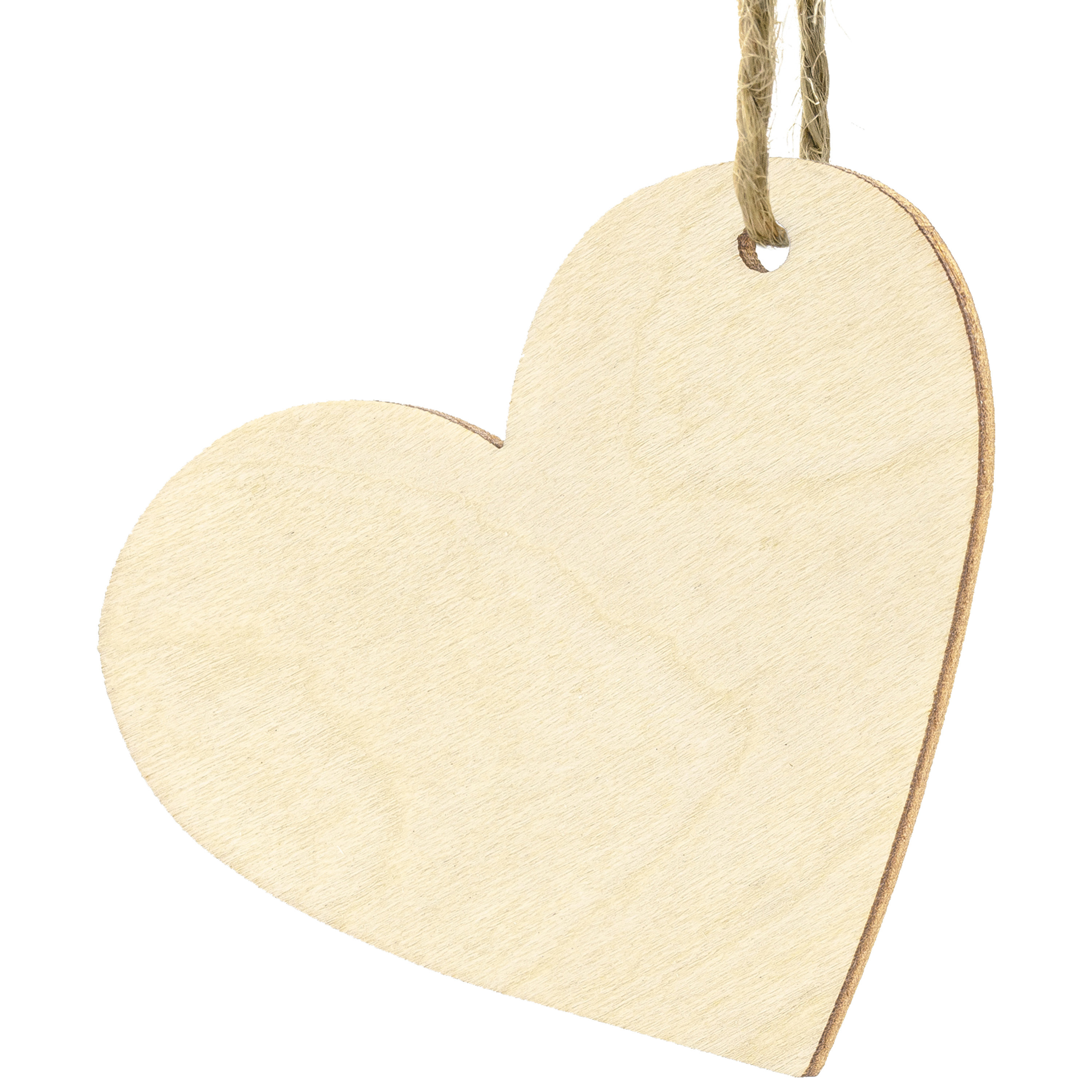 PartyDeco cadeaulabels houten hartje set 10x stuks bruin 6 x 5 cm naam tags