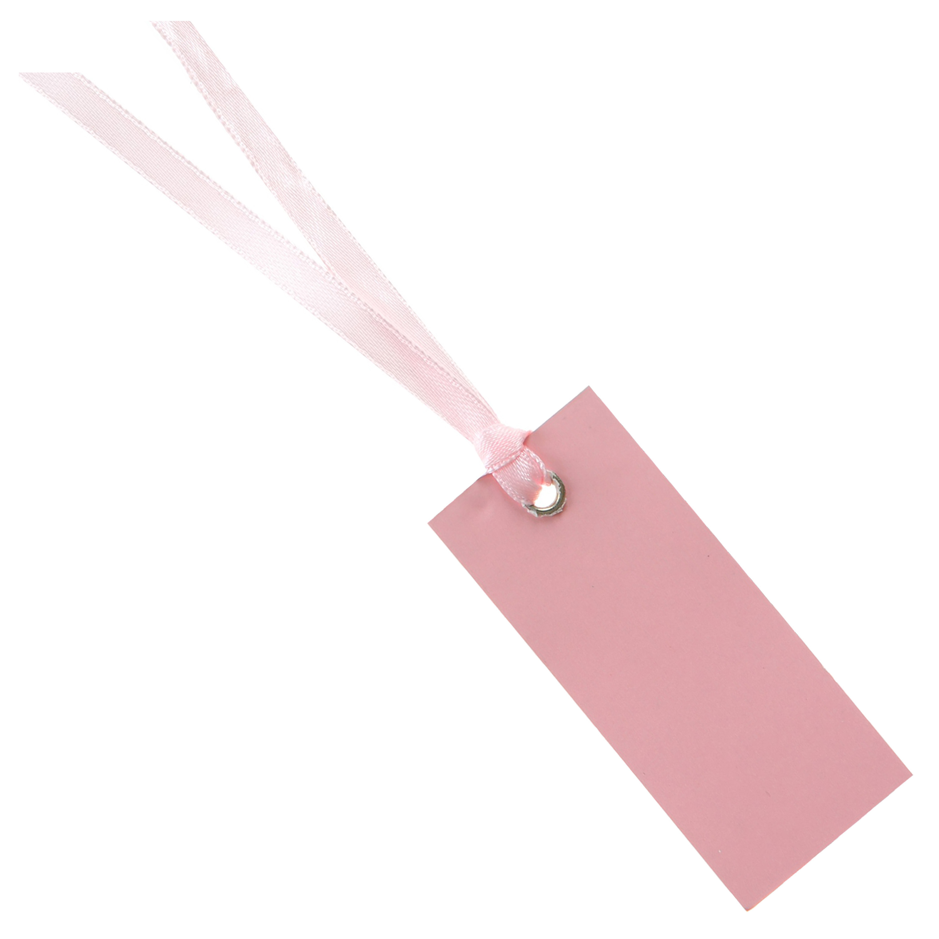 Santex cadeaulabels met lintje set 12x stuks roze 3 x 7 cm naam tags
