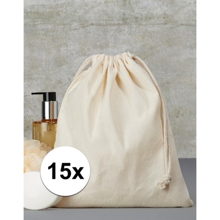 15 x Hand out bags with drawstring 25 x 30 cm