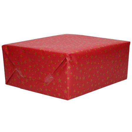 1x Rollen inpakpapier/cadeaupapier Kerst print bordeaux rood 2,5 x 0,7 meter 70 grams luxe kwaliteit
