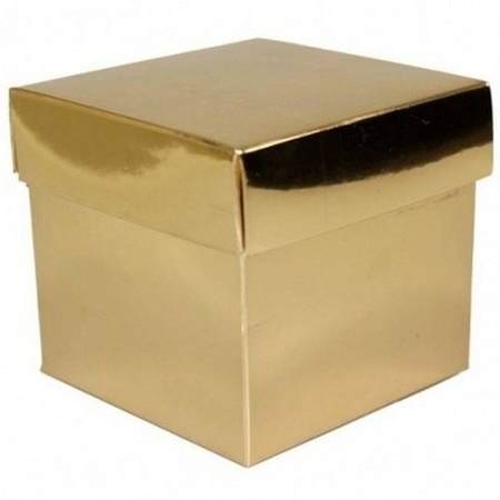 25x Gold gift box 10 cm square