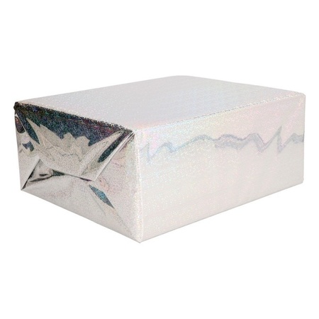 5x Holographic silver metallic hobby / wrapping foil