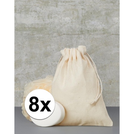8 x Hand out bags with drawstring 15 x 20 cm