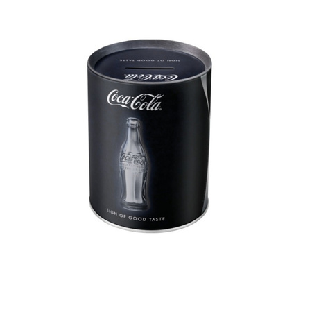 Coca Cola spaarpot zwart 10 x 13 cm
