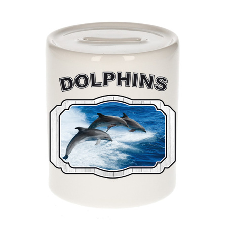 Dieren liefhebber dolfijn groep spaarpot - dolfijnen cadeau