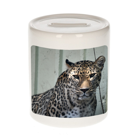 Foto gevlekte jaguar spaarpot 9 cm - Cadeau jaguars liefhebber