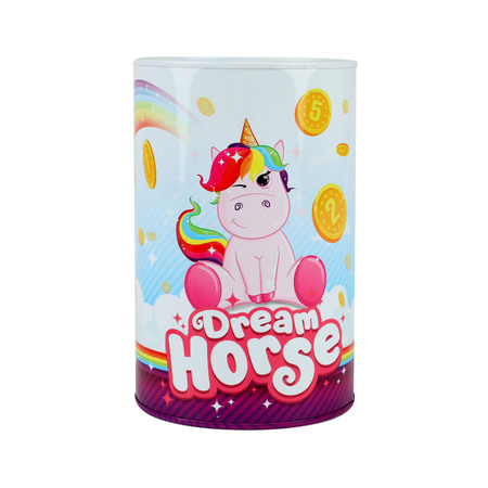 Animal money box unicorn 10 x 15 cm