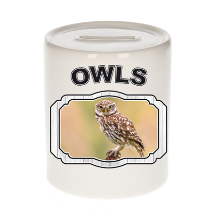 Animal little owls money box white 300 ml