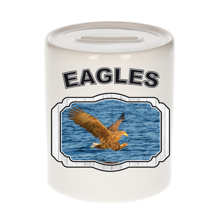 Animal bald eagle money box white 300 ml