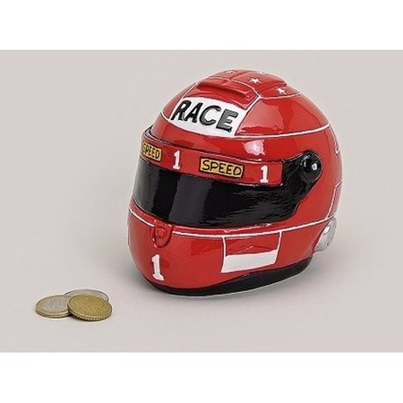 Rode race helm spaarpot