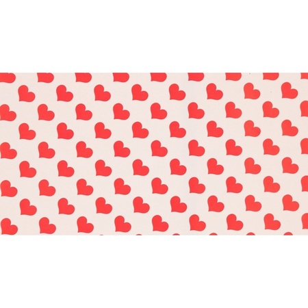 Valentijn cadeaupapier rode harten print 200 cm